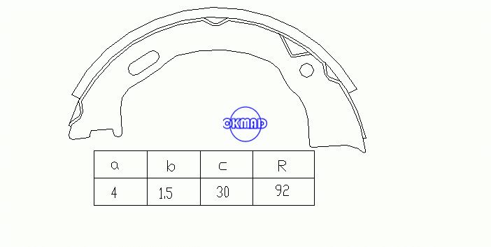 FORD USA EXPLORER (UN46) (A3) (U2) JEEP GRAND CHEROKEE I (ZJ, ZG) Sapatas de freio de tambor FMSI: 1484-S701 OEM: F58Z-2648-A, OK-BS063